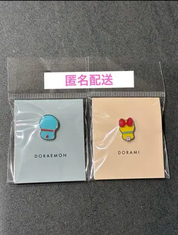 후지코 후지오 뮤지엄 한정판 도라미 도라에몽 핀즈 배지 2개 세트