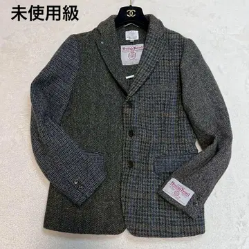 미사용급 해리스 트위드 BEAUTY&YOUTH 테일러드 자켓 2B
