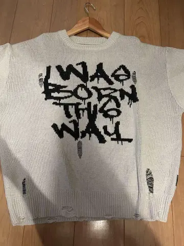 TXT 태현 착용 [ISTKUNST] DAMAGED KNIT_BEIGE