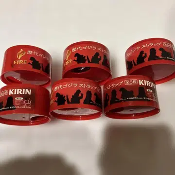 KIRIN 고질라 스트랩 6종 세트