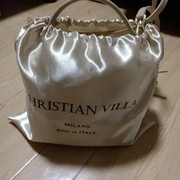CHRISTIAN VILLA 숄더백 골드 베이지