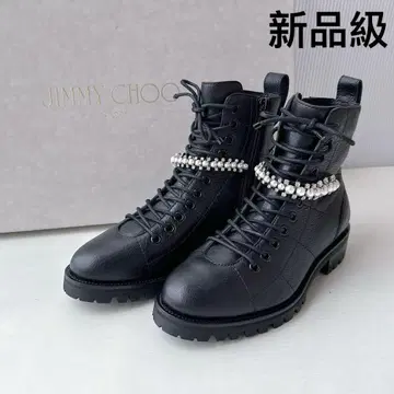 지미추 가죽 레이스업 숏부츠 비쥬 CRUZ FLAT