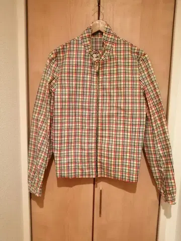 디스퀘어드 체크 무늬 스탠드 카라 블루종 48 이탈리아제