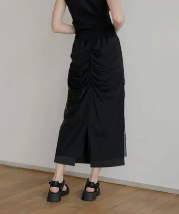 미엘리인바리안트 Mesh Drape Pencil Skirt S