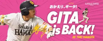 후쿠오카 소프트뱅크 호크스 야나기타 유키 GITA is BACK 타월