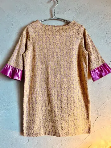 Kim's Boutique 원피스 꽃무늬 자수 무릎 기장 엘레강트 빈티지