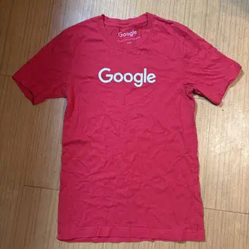 Google 로고 빨간색 T셔츠 XS 키즈 여성용 귀중 기업