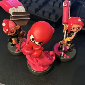 스프라툰 amiibo 문어 걸 문어 보이 문어 세트