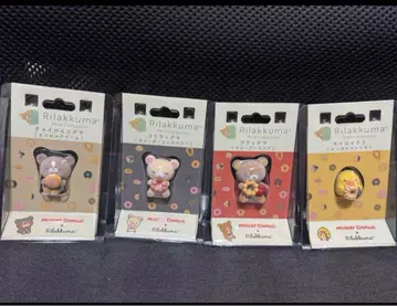리락쿠마 미스터도넛 콜라보 푸치리락쿠마 마스코트 4개 세트