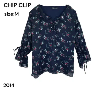 CHiP CLiP 셔츠 블라우스 상의 M 긴팔 꽃무늬 스타일리시