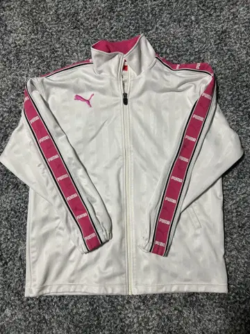 [ 단종품 레어 ] PUMA 저지 세트 화이트/핑크 상하의 세트