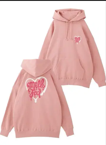 MILKFED. MELTY HEART BIG SWEAT HOODIE