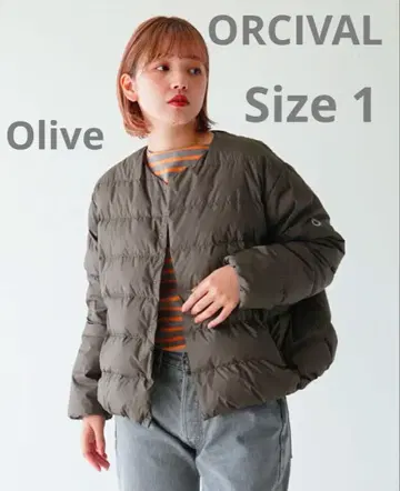 오르치발 ORCIVAL 라이트 다운 자켓 올리브 그린