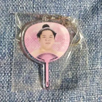 스모 가챠 응원 부채 미니 키링 우라