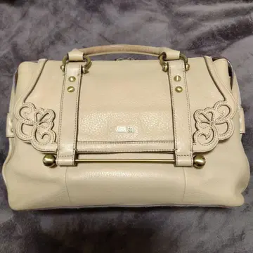 안나수이 보스턴 백 핸드백 베이지 미들 사이즈 ANNASUI