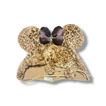 디즈니 미니 팬캡 레오파드 무늬 브라운