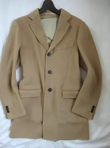 투모로우랜드 남성용 울 체스터 코트 카멜 미사용에 가까운