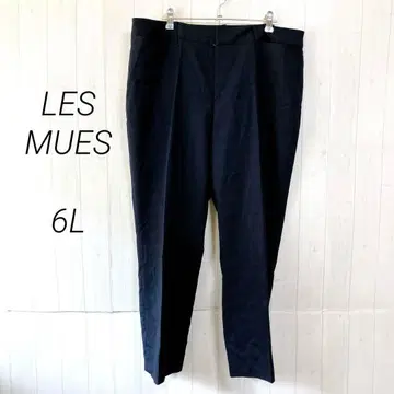 새상품급 LES MUES 슬랙스 체크 무늬 네이비 6L 상당 빅 사이즈
