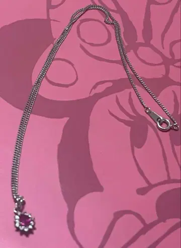 스와로브스키 루비 레드 목걸이 펜던트