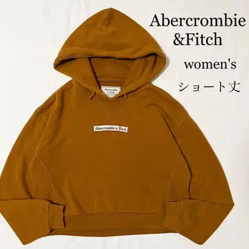 Abercrombie & Fitch 자수 맨투맨 후드티 숏 기장