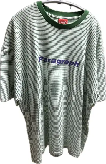 Paragraph 그린 스트라이프 T셔츠