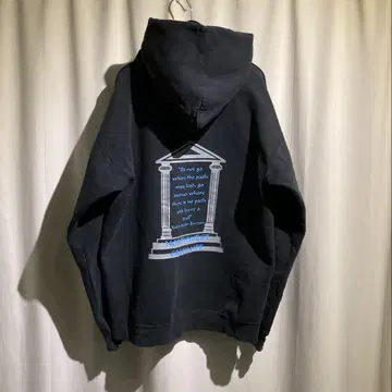 90s 빈티지 [hanes] 얼티밋 코튼 후드티 블랙