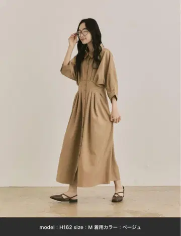 미착용 moi tytto 허리 턱 디자인 셔츠 원피스
