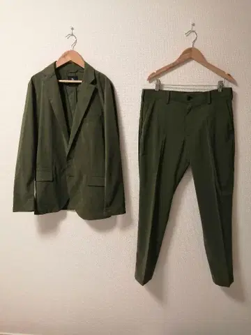 나노 유니버스 카키 셋업 캐주얼 수트 세트