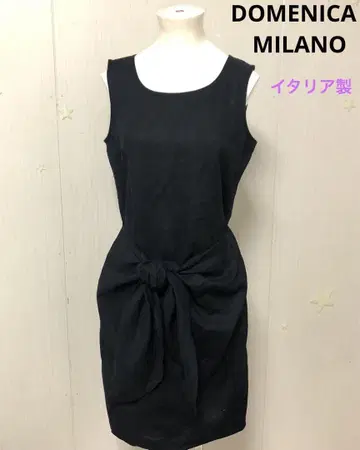 DOMENICA MILANO 블랙 슬리브리스 원피스