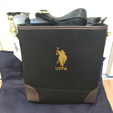 U.S. POLO ASSN 숄더백 사선 캔버스 택 포함 수납 가방