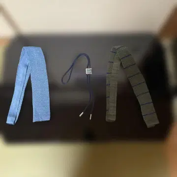 니트 타이 2개와 루프 타이 1개 세트