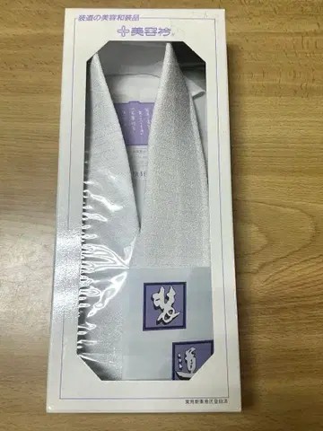 [ 미사용 ] 소도 미용 카라 명주 크레이프 원단 화이트