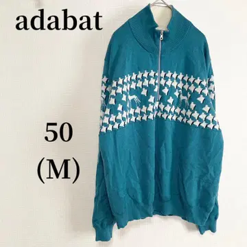 아다바트 니트 하프 지퍼 스카이블루 가을/겨울 캐주얼 빈티지 코디