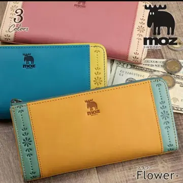 moz 플라워 장지갑 오렌지