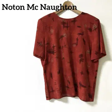 빨간색 추상 무늬 반팔 상의 Noton Mc Naughton