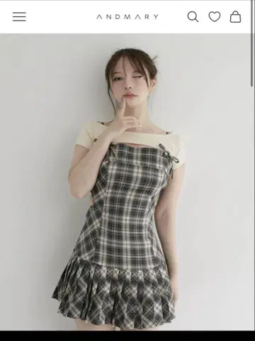 Andmary Karen check mini dress