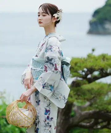 미사용 새상품 우타타네 유카타 오비 일본 나막신 3종 세트