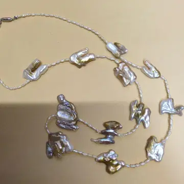 광택 최고! 번쩍번쩍! 담수 진주 목걸이, 귀걸이 무료 증정