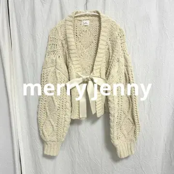 merry jenny 메리제니 자잘한 리본 숏 가디건