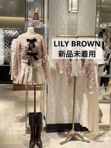 [ 새상품 ] LILY BROWN 릴리 브라운 리본 니트 가디건