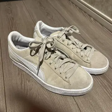 PUMA 베이지 스웨이드 스니커즈