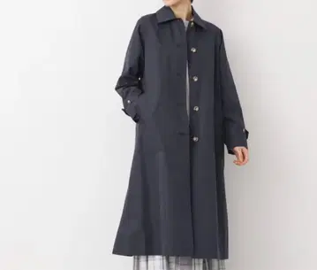데셍 네이비 롱 코트 버튼 포함