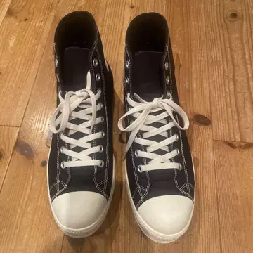 CONVERSE 블랙 [러버 가공] 하이컷 스니커즈