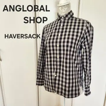 하버색 앵글로샵 별주 체크 셔츠 일본제 사이즈 0