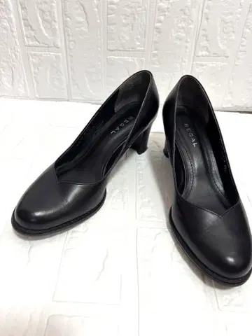 새상품급 REGAL 블랙 펌프스 24.5cm 라운드토 비즈니스 관혼상제