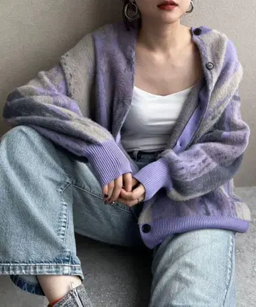 로리즈팜 스폰디쉬 크루넥 가디건