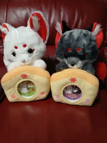 쪼꼬만 여우 봉제 인형 시계 전 2종 세트