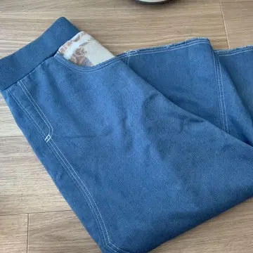 캐주얼 데님 팬츠 밴딩 스커트