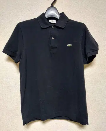LACOSTE 피케 셔츠 슬림핏 사이즈 3 블랙