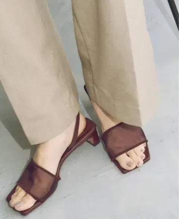 루타 롱 리 MIDORI UEEDA x GRISE 스퀘어 시어 샌들